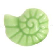 Perle conchiglia in ceramica 15x12 mm - Verde chiaro x5|raw }}