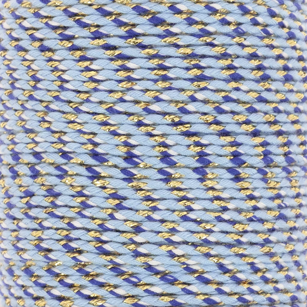 Cordoncino In Cotone Bianco E Oro 100m Per Pacchetti Regalo E Fai Da Te - 3