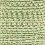 Cordoncino di cotone intrecciato e filo metallico 1,5 mm - Multi Verde - Dorato x1m|raw }}