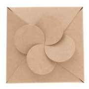 Scatola regalo floreale fai da te - 8x8x5 cm - Kraft x1