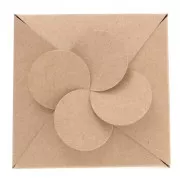 Scatola regalo floreale fai da te - 8x8x5 cm - Kraft x1