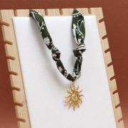 Bandana 100% cotone - Cashmere - Tie and Dye - Rosso - Zafferano - Prugna x1