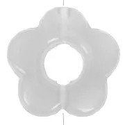 Grigio Chiaro - Perle di fiori in resina traslucida da 14 mm - Grigio chiaro marmorizzato x4 Perle di fiori in resina traslucida da 14 mm - Grigio chiaro marmorizzato x4