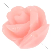 Perle di fiori sintetici semiperforati da 8 mm - Salmone x4