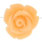 La pesca - Perle di fiori sintetici da 10 mm - Peach Marble x4 Perle di fiori sintetici da 10 mm - Peach Marble x4