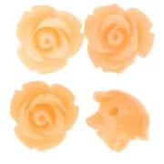 Perle di fiori sintetici da 10 mm - Peach Marble x4