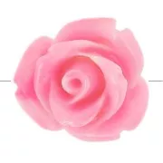 Rosa - Perle di fiori sintetici da 10 mm - Rosa marmorizzato - Crema x4 Perle di fiori sintetici da 10 mm - Rosa marmorizzato - Crema x4