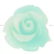 Turchese - Perle floreali sintetiche da 10 mm - Turchese marmorizzato x4 Perle floreali sintetiche da 10 mm - Turchese marmorizzato x4