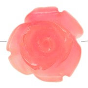 Perle di fiori sintetici da 10 mm - Rosso marmorizzato - Nude x4