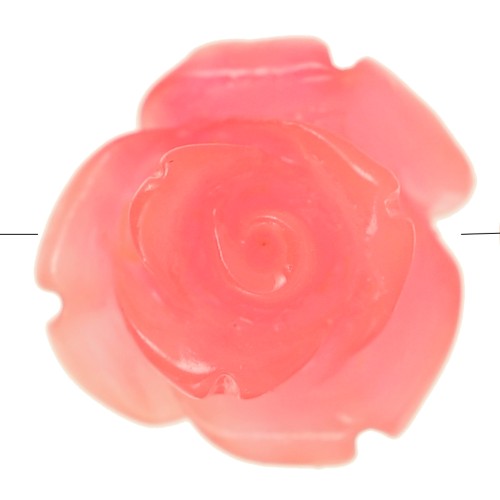 Perle di fiori sintetici da 10 mm - Rosso marmorizzato - Nude x4