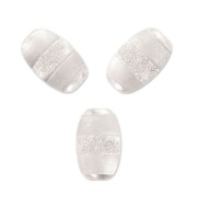 Ovalina diamantata satinata mm. 8x5 Argento 925  x1