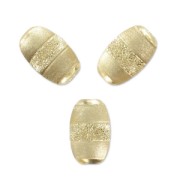 Ovalina diamantata satinata mm. 8x5 Argento 925 Dorato con oro fino x1