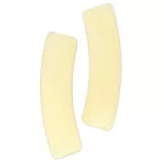 Perline tubolari curve 19x5 mm in acrilico traslucido - Giallo chiaro marmorizzato x10