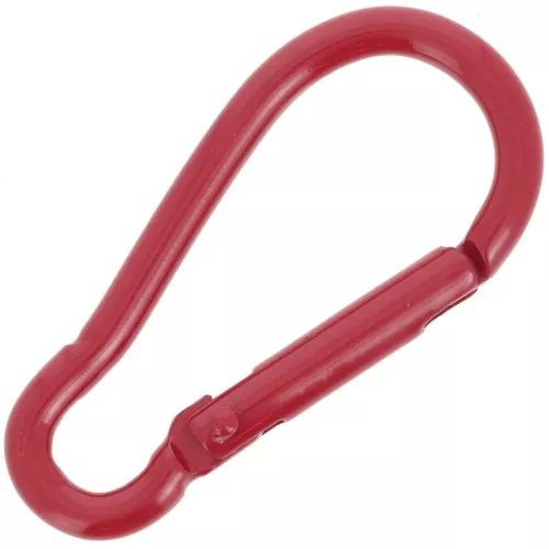 Chiusura a moschettone in alluminio 46x22 mm - Rosso x1