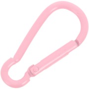 Chiusura a moschettone in alluminio 46x22 mm - Rosa chiaro x1|raw }}