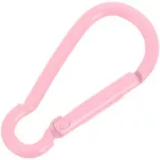 Chiusura a moschettone in alluminio 46x22 mm - Rosa chiaro x1