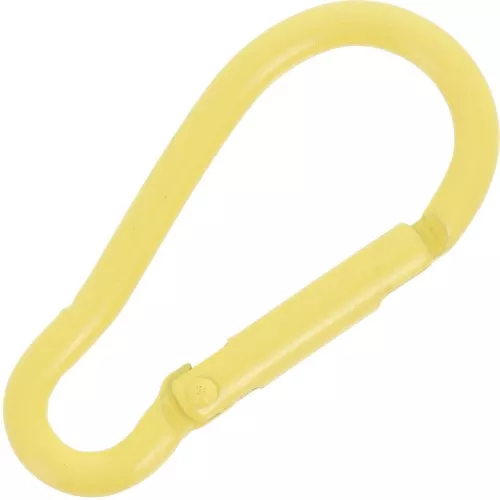 Chiusura a moschettone in alluminio 46x22 mm - Giallo x1