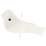 Perla di uccello in madreperla 7x16 mm - Naturale x1