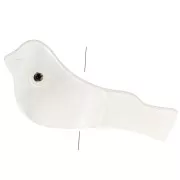 Perla di uccello in madreperla 7x16 mm - Naturale x1