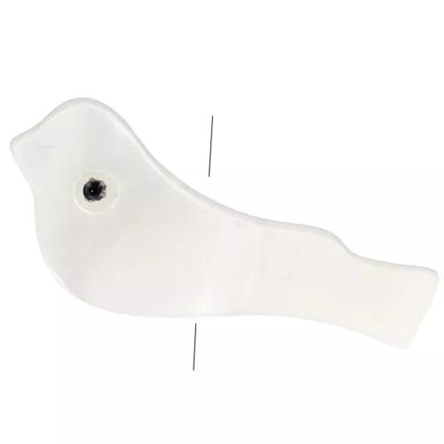 Perla di uccello in madreperla 7x16 mm - Naturale x1