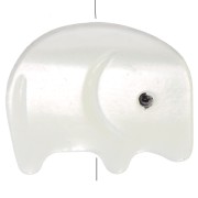 Perla di elefante in madreperla 9x11 mm - Naturale x1