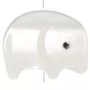 Perla di elefante in madreperla 9x11 mm - Naturale x1