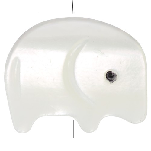 Perla di elefante in madreperla 9x11 mm - Naturale x1