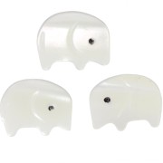 Perla di elefante in madreperla 9x11 mm - Naturale x1