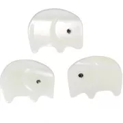 Perla di elefante in madreperla 9x11 mm - Naturale x1