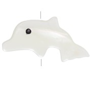 Perla di delfino in madreperla 8x16,5 mm - Naturale x1