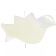 Perla di uccello 12,5x22 mm in madreperla - Naturale x1