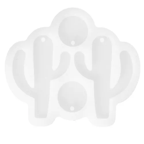 Stampo in silicone per orecchini a cactus - Trasparente x1