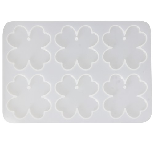 Stampo in silicone per pendenti a forma di trifoglio - 40x40 mm x1