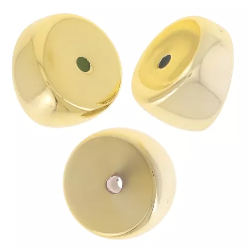 Perle tubo Curvo Separatore CCB Metallic Acrylic 12x8mm - Dorato x6