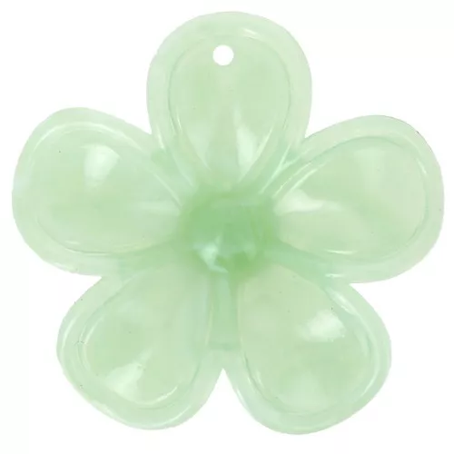 Pendente a forma di fiore in acrilico traslucido da 42 mm - Marmo lichene x1