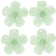 Pendente a forma di fiore in acrilico traslucido da 42 mm - Marmo lichene x1