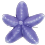Perle di stelle marine in ceramica da 17 mm - Viola iridescente x5