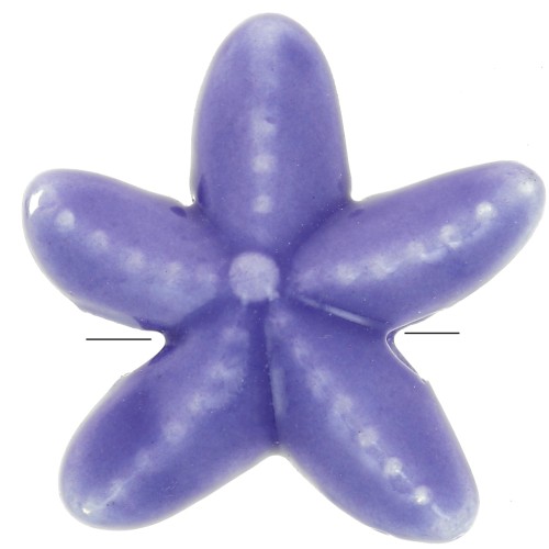 Perle di stelle marine in ceramica da 17 mm - Viola iridescente x5