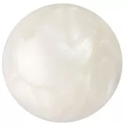 Perles en résine opaque 14 mm - Blanc nacré x6