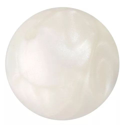 Perle di resina opaca 8 mm - Bianco perlato x10