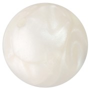 Perle di resina opaca 12 mm - Bianco perlato x6