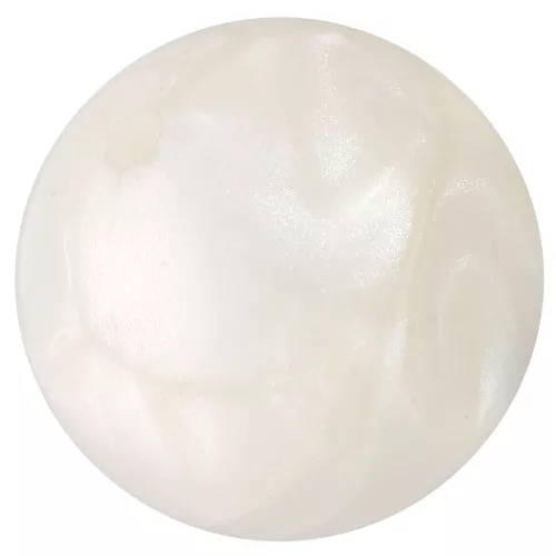 Perle di resina opaca 12 mm - Bianco perlato x6