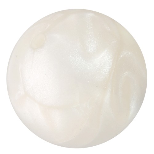 Perle di resina opaca 10 mm - Bianco perlato x8