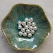 Perle di resina opaca 10 mm - Bianco perlato x8