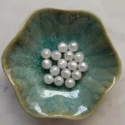 Perle di resina opaca 10 mm - Bianco perlato x8