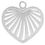 Pendente a forma di cuore traforato da 21 mm - Argento 925 x1