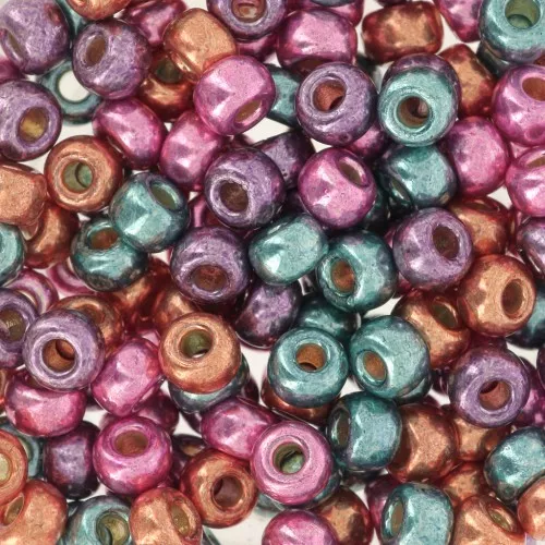 Rocaille Miyuki Mix 6/0 - Arcobaleno metallizzato x8g