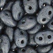 SuperDuo mm. 2.5x5 Jet Hematite Mat x10g