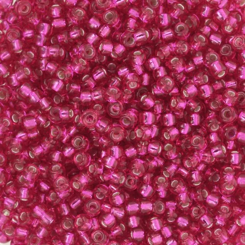 Rocaille Miyuki 11/0 1436 - Dyed Silver Lined Raspberry x8g