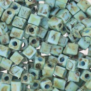 Cubetti Miyuki 4 mm SB4-4514 - Opaque Turquoise Blue Picasso x10g